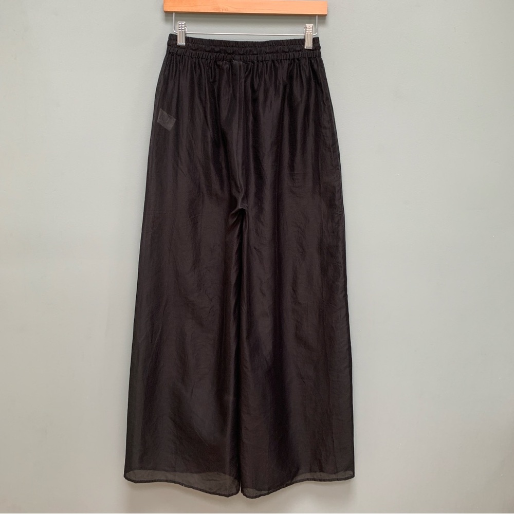 SIR. Black Cover Up Sheer Pants in Black 4 - Picture 7 of 11